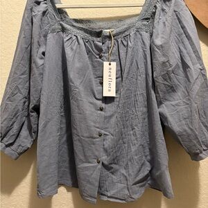 Neuflora Byron blouse Bundle. One white and one blue